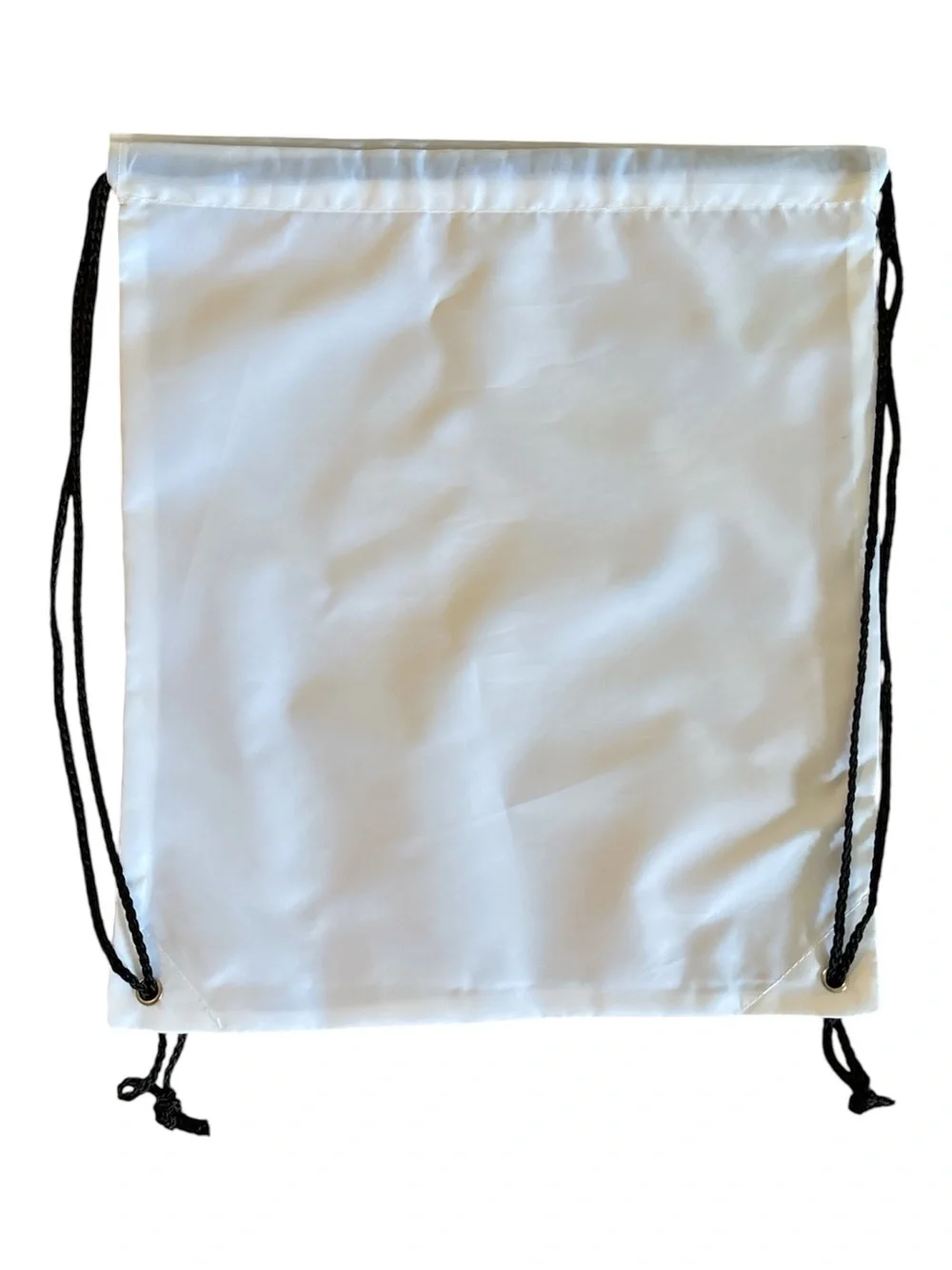 5 Pack White Drawstring Backpacks Cinch Gym Sport Bags 14x16 - New